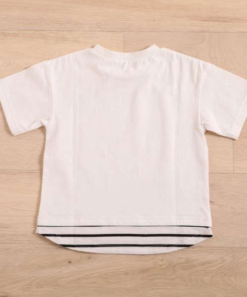 Noeil aime BeBe(ノイユ　エーム　べべ)/ロゴプリント 裾切り替え 半袖  Tシャツ(90~130cm)/img07