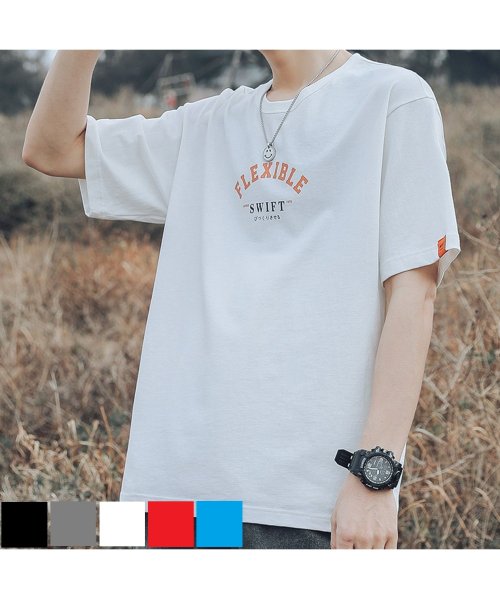 HOOK(HOOK（フック）)/ベーシック ロゴプリント半袖tシャツ/img01