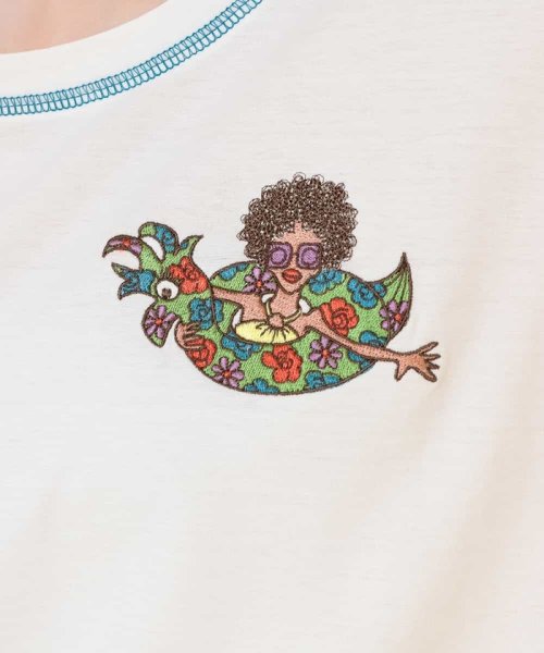 Jocomomola(ホコモモラ)/Un Rayo de sol ポイント刺繍Tシャツ/img06