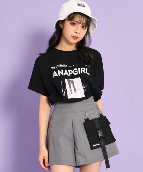 ANAP　GiRL(アナップガール)/モノトーン転写Tシャツ/img06