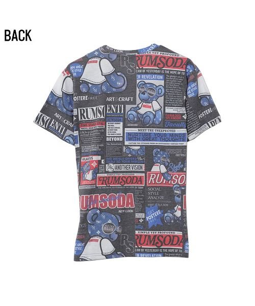 SB Select(エスビーセレクト)/RUMSODA 総柄クルーネック半袖Tシャツ メンズ おしゃれ クマ  プリント ユニセックス/img12