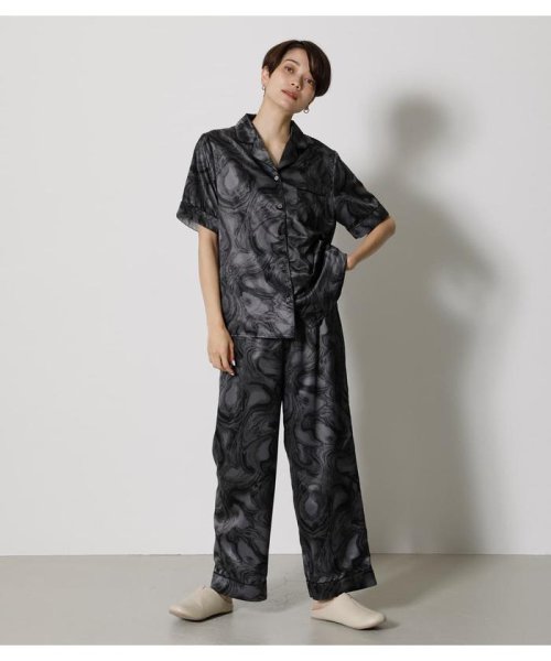AZUL by moussy(アズールバイマウジー)/T／H SATIN S／S PAJAMAS/img02