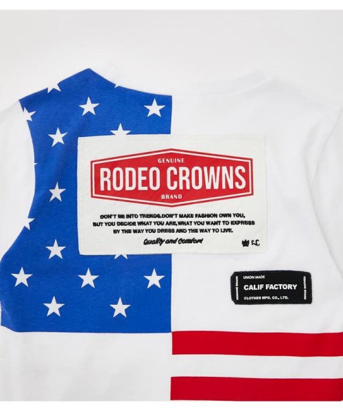 RODEO CROWNS WIDE BOWL(ロデオクラウンズワイドボウル)/キッズバックUSフラッグTシャツ/img02