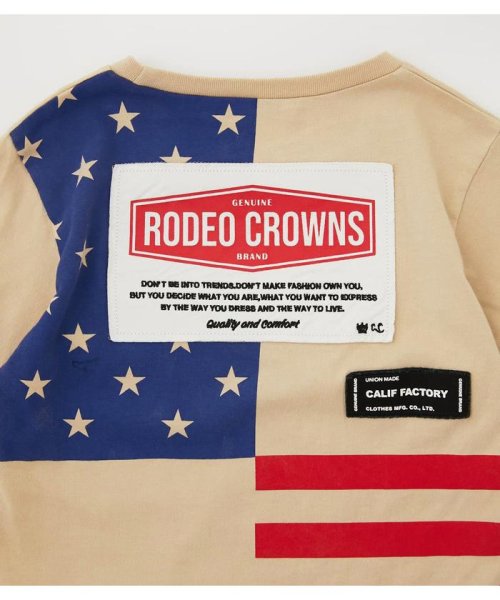 RODEO CROWNS WIDE BOWL(ロデオクラウンズワイドボウル)/キッズバックUSフラッグTシャツ/img16