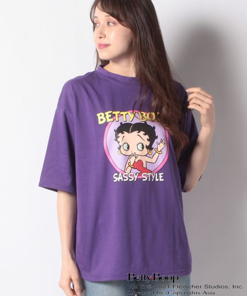 JEANS MATE(ジーンズメイト)/【BETTYBOOP】ラウンドヘムオーバーサイズTシャツ/img11