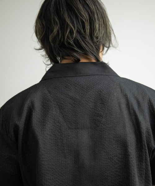 Nylaus(ナイラス)/シジラ織り 半袖シャツ/クロップドパンツ パジャマ上下セット/img08
