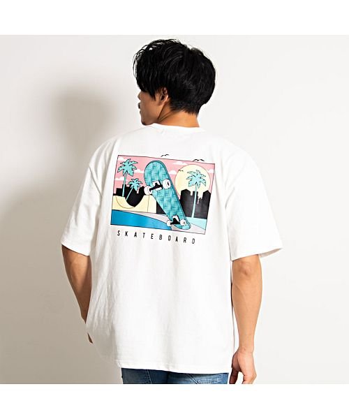 CavariA(キャバリア)/CavariA バックイラストプリントクルーネック半袖ビッグTシャツ メンズ イラスト 大きめ  【C】/img02