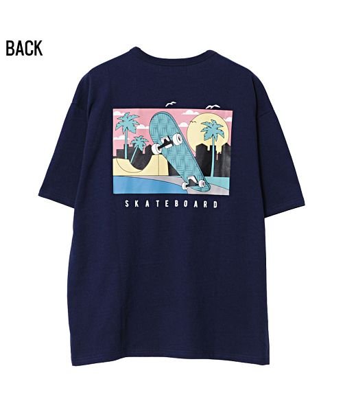 CavariA(キャバリア)/CavariA バックイラストプリントクルーネック半袖ビッグTシャツ メンズ イラスト 大きめ  【C】/img20