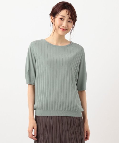 J.PRESS LADIES（LARGE SIZE）(J．プレス　レディス（大きいサイズ）)/【UVカット・洗える】Functional Cotton Blend プリーツ ニット/img07