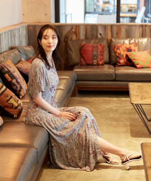 セール 50 Off プリントフロントボタンワンピース スナイデル Snidel Magaseek