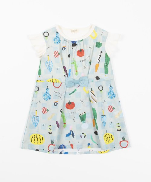 Troislapins トロワラパン Xsubikiawa食器店 ひざ丈ワンピース 100 130cm トロワラパン Troislapins Magaseek