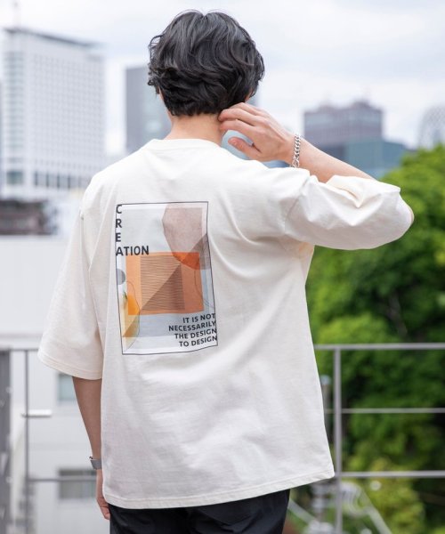 coen(coen)/アートバックプリントハーフスリーブTシャツ/img01