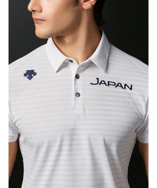 DESCENTE GOLF(デサントゴルフ)/【JAPAN NATIONAL TEAM レプリカモデル】ライジングボーダーシャツ/img02