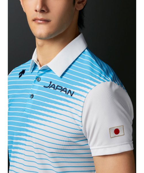 DESCENTE GOLF(デサントゴルフ)/【JAPAN NATIONAL TEAM レプリカモデル】ライジングボーダーシャツ/img08