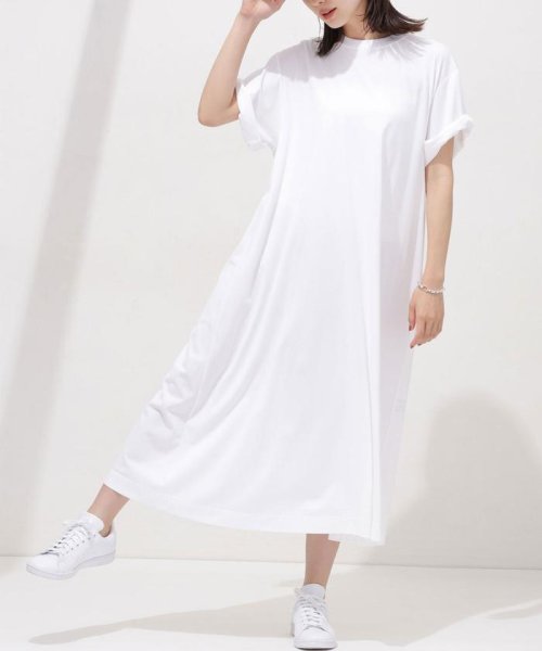 セール Anti Soaked 汗染み防止 ドレープワンピース 半袖 ナノ ユニバース Nano Universe Magaseek