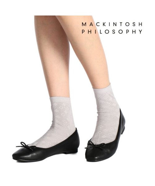 MACKINTOSH PHILOSOPHY(マッキントッシュフィロソフィー)/福助 公式 レディース MACKINTOSH PHILOSOPHY スクエア ドット クルー丈 ソックス/img01