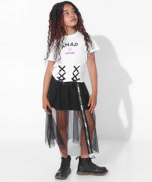 ANAP KIDS(アナップキッズ)/フロントレースアップTシャツ/img02