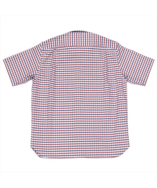 Pitta Re:)(ピッタリ)/形態安定 ワイド衿 ラウンドテール 綿100％ 半袖シャツ/img02