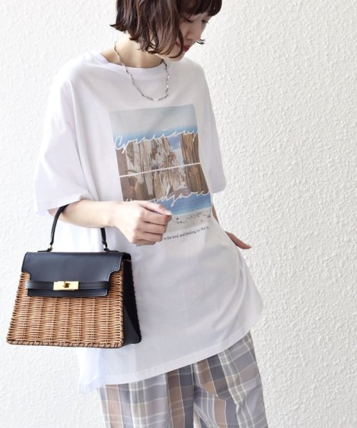 SHIPS WOMEN(シップス　ウィメン)/* オーガニックコットン フォト ショート スリーブ TEE 24SS ◇/img57