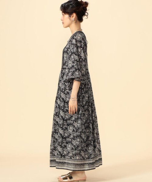 NOLLEY’S(ノーリーズ)/【ne Quittez pas/ヌキテパ】ETHNIC PRINT FLARE SLEEVE DRESS/img02