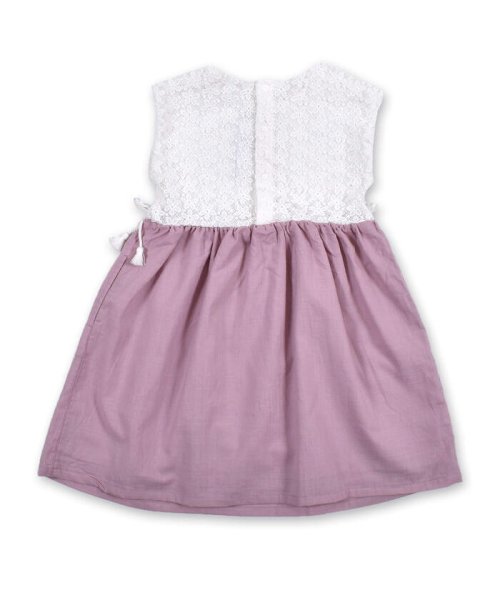 クーポン セール 72 Off かぎ編み風 切り替え 布帛 ワンピース 80 130cm スラップスリップ Slap Slip Magaseek