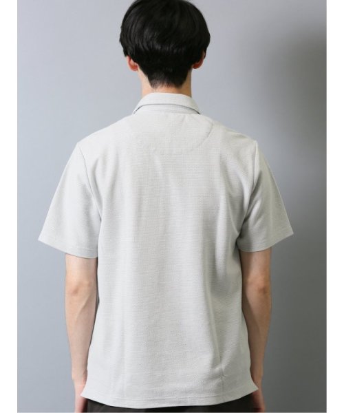 TAKA-Q(タカキュー)/ハニカム鹿の子 スキッパー半袖ポロシャツ/img02