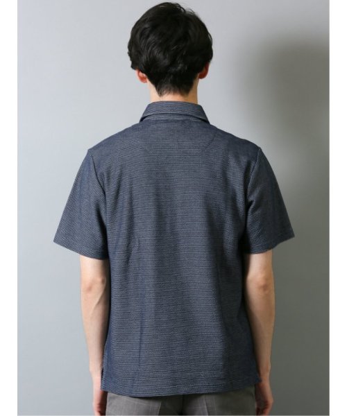 TAKA-Q(タカキュー)/ハニカム鹿の子 スキッパー半袖ポロシャツ/img10