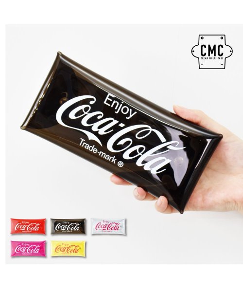 コカコーラ ペンケース 筆箱 小物入れ クリアマルチケース Lサイズ ブランド キャラクター かわいい 可愛い シンプル トレンド 多機能 人気 洗える フル ランナー Runner Magaseek
