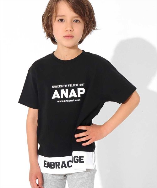 ANAP KIDS(アナップキッズ)/レイヤード風ビッグTシャツ/img01