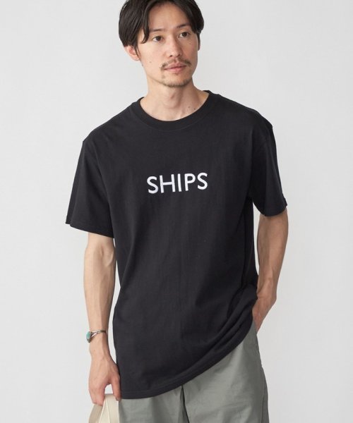 SHIPS MEN(シップス　メン)/SHIPS: ロゴ エンブロイダリー Tシャツ/img01