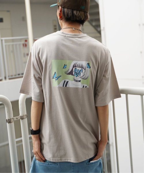 VENCE　EXCHANGE(ヴァンス　エクスチェンジ)/KisaバタフライイラストバックプリントTシャツ/img01