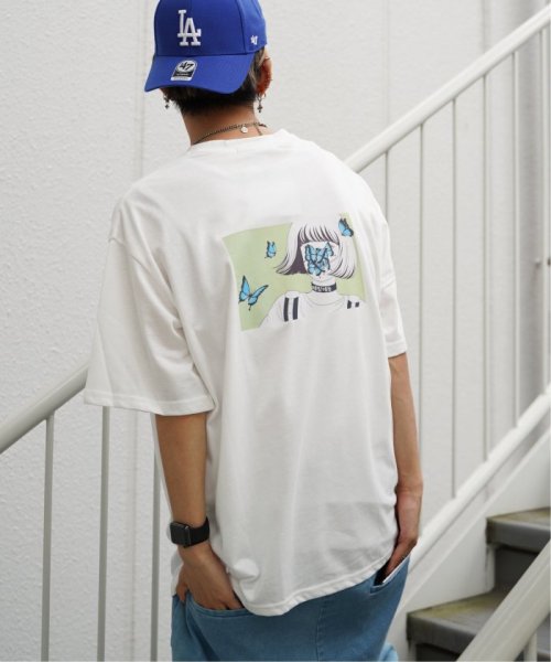 VENCE　EXCHANGE(ヴァンス　エクスチェンジ)/KisaバタフライイラストバックプリントTシャツ/img03