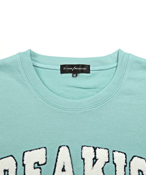 LUXSTYLE(ラグスタイル)/FREAKISHサガラ刺繍ロゴTシャツ/Tシャツ メンズ 半袖 ビッグシルエット ロゴ サガラ刺繍 カレッジ/img12