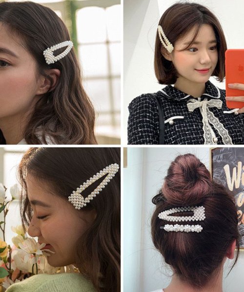 shoppinggo(ショッピングゴー)/ヘアピン 10本セット パール ヘアクリップ スリーピン パールヘアピン ヘアアクセサリー 前髪 髪留め 髪飾り/img15