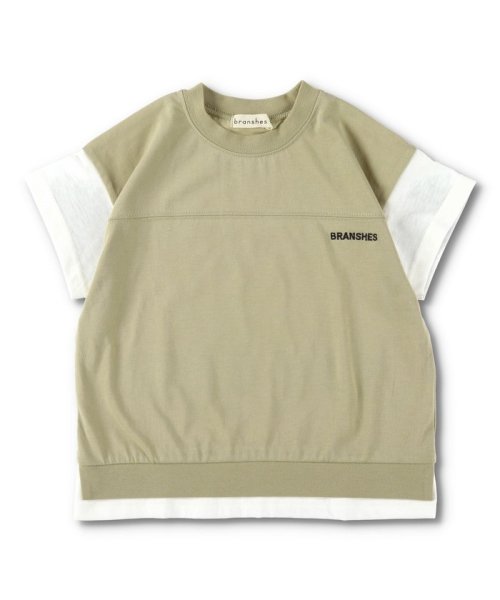 BRANSHES(ブランシェス)/【接触冷感】ベスト重ね着風半袖Tシャツ/img01