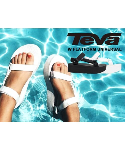 TEVA(テバ)/Teva テバ サンダル レディース 厚底 フラットフォーム ユニバーサル W FLATFORM UNIVERSAL スポーツサンダル ビーチサンダル ブラック/img10