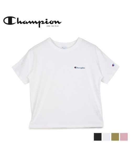 CHAMPION(チャンピオン)/チャンピオン Champion Tシャツ 半袖 レディース クルーネック SHORT SLEEVE T－SHIRT ブラック ホワイト カーキ オフ ピンク 黒/img02