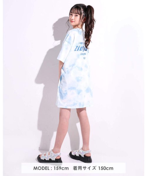 ZIDDY(ジディー)/タイダイ柄 ロゴ Tシャツ ワンピース(130~160cm)/img01