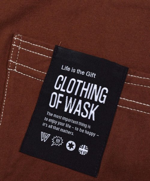 WASK(ワスク)/ネーム 付き ポケット ロゴ 天竺 ワイド 半袖 Tシャツ (100~160cm/img11