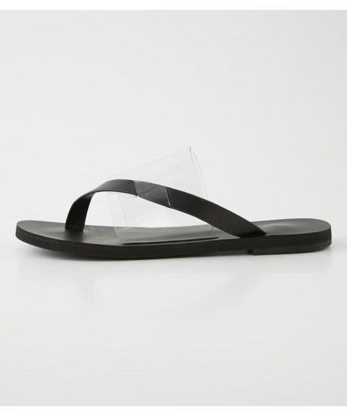 AZUL by moussy(アズールバイマウジー)/ASYMMETRY CLEAR FLAT SANDALS/img01