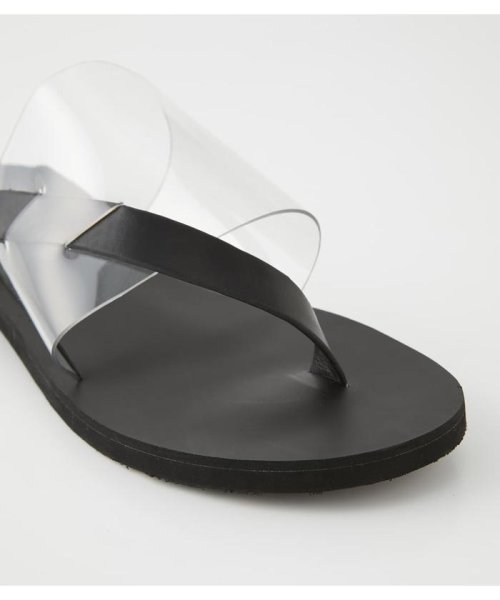 AZUL by moussy(アズールバイマウジー)/ASYMMETRY CLEAR FLAT SANDALS/img04