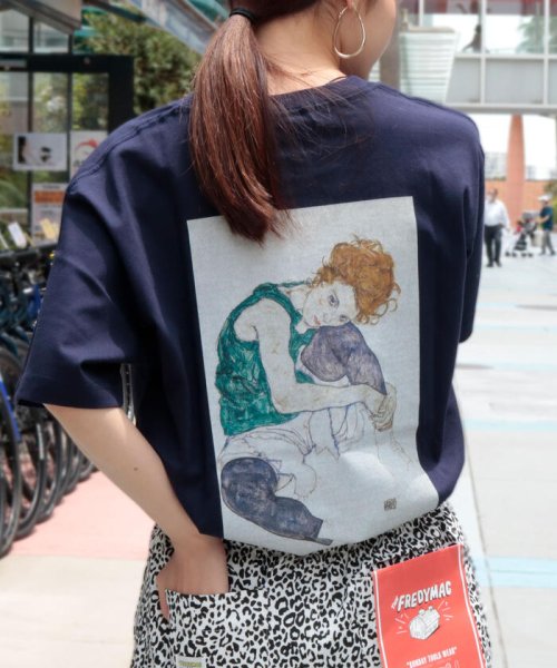 GLOSTER(GLOSTER)/【Art collector】EGON SCHIELE バックプリント アーティストフォトTシャツ/img04