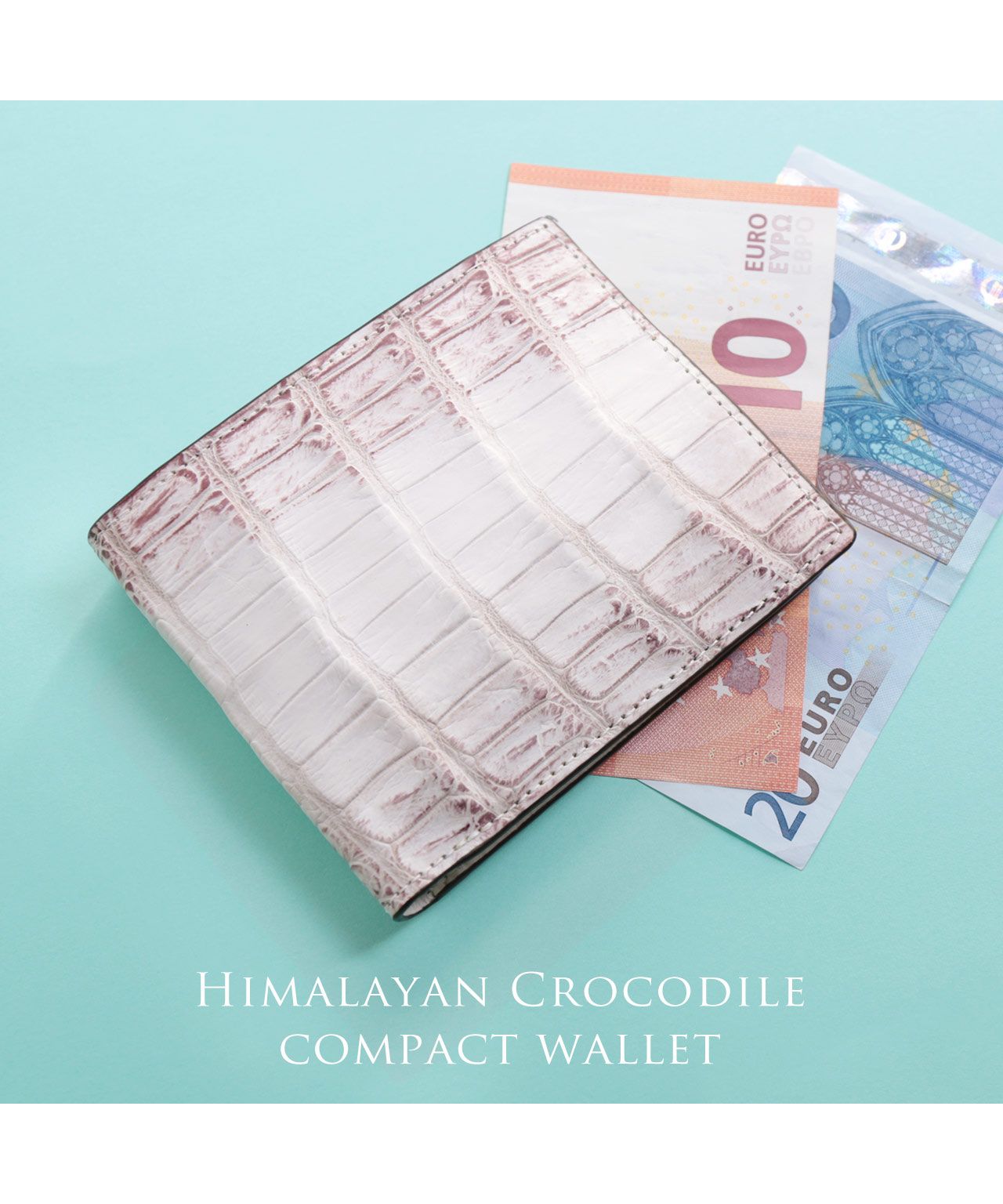 ヒマラヤクロコダイルレザー二つ折り財布