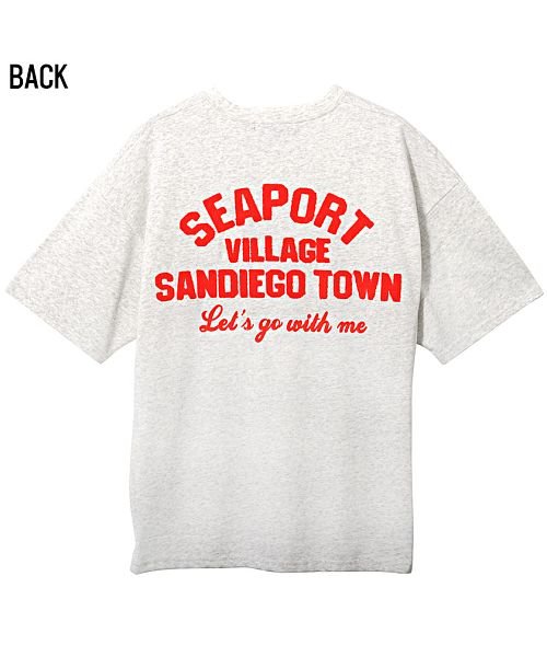 CavariA(キャバリア)/CavariA 裏毛カレッジロゴ入りクルーネック半袖ドロップショルダービッグTシャツ メンズ 半袖 大きいサイズ ブランド カットソー おしゃれ カレッジ ロゴ/img25