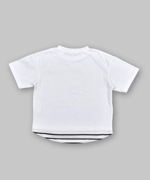 Noeil aime BeBe(ノイユ　エーム　べべ)/ロゴプリント 裾切り替え 半袖  Tシャツ(90~130cm)/img14