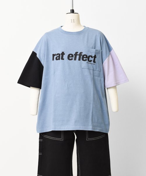 RAT EFFECT(ラット エフェクト)/ポケット付きフロントプリントビッグTシャツ/img09