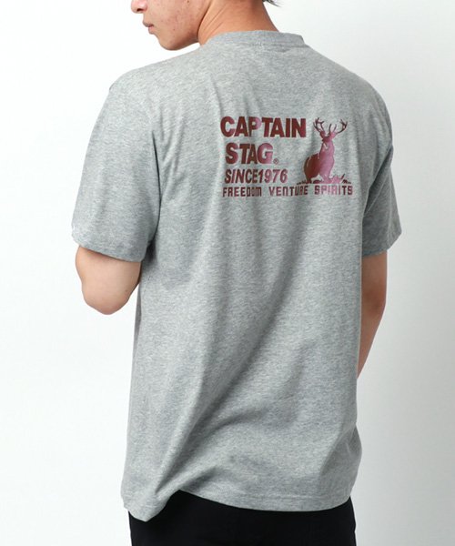 MARUKAWA(マルカワ)/【CAPTAIN STAG】キャプテン スタッグ メンズ 半袖 ポケット バック ロゴ Tシャツ/img15