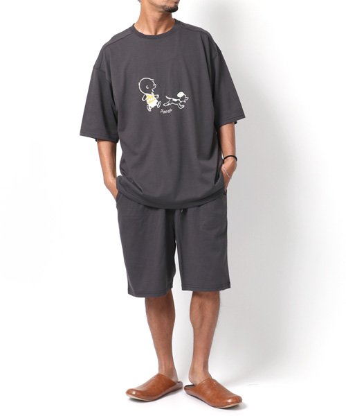 Peanuts ピーナッツ スヌーピー 半袖 ショーツ 上下セット セットアップ ルームウェア 部屋着 おうち リラックス マルカワ Marukawa Magaseek