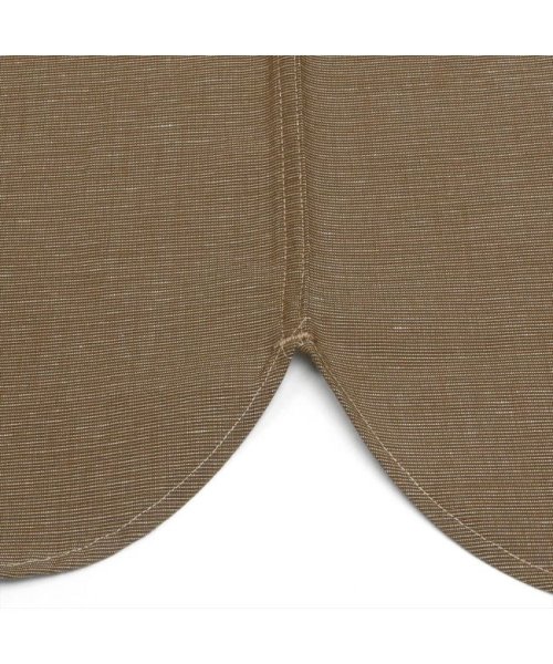 Pitta Re:)(ピッタリ)/形態安定 ワイド衿 ラウンドテール 和紙混 半袖シャツ/img04