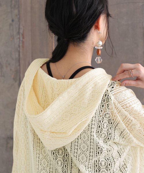 セール 10 Off かぎ針編み風レースフーディー オシャレウォーカー Osharewalker Magaseek